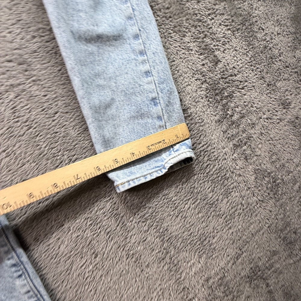 Levis Premium Wedgie Jeans Button Fly Light Wash Denim Womens 24x27 Cotton Strtc - Picture 6 of 11